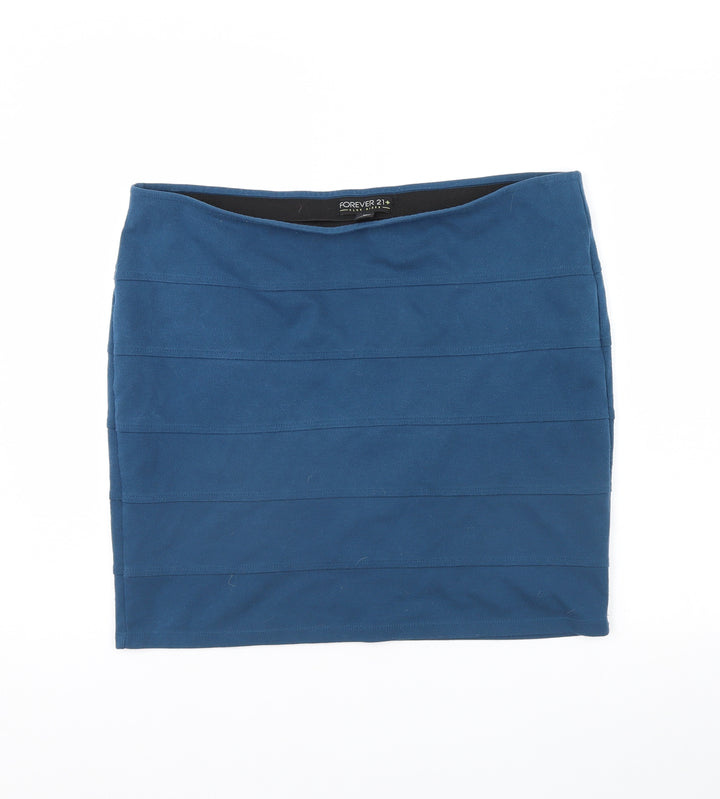 FOREVER 21 Womens Blue Mini Skirt Size 2XL