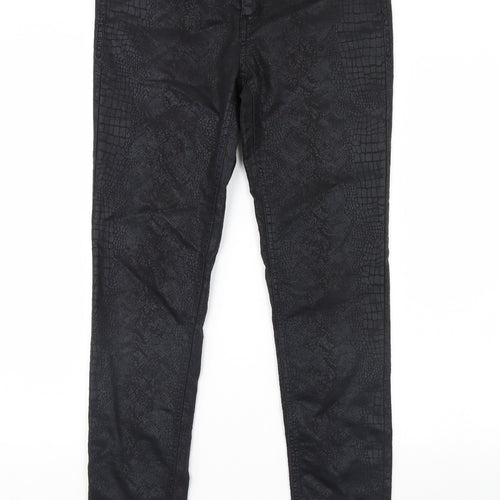 Sapphire Womens Black Animal Print  Trousers  Size 32 in L29 in