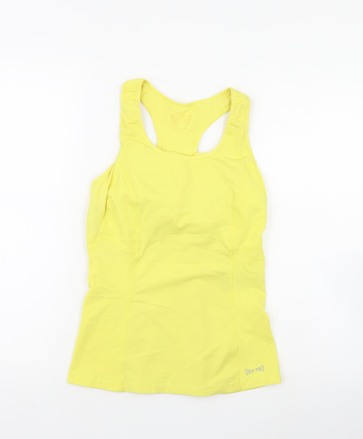 USA Pro Womens Yellow Basic Tank