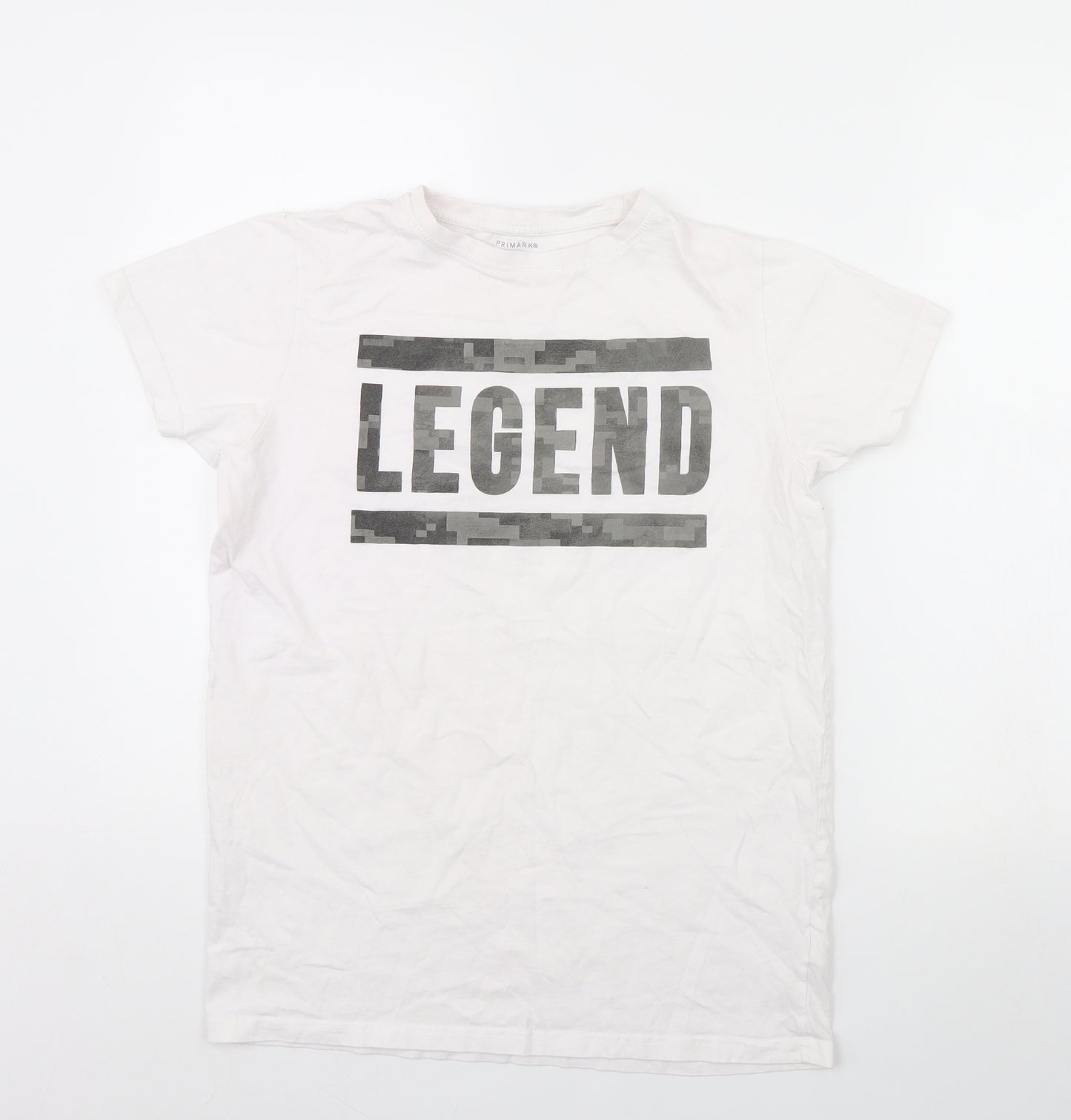 Primark Boys White   Basic T-Shirt Size 14 Years