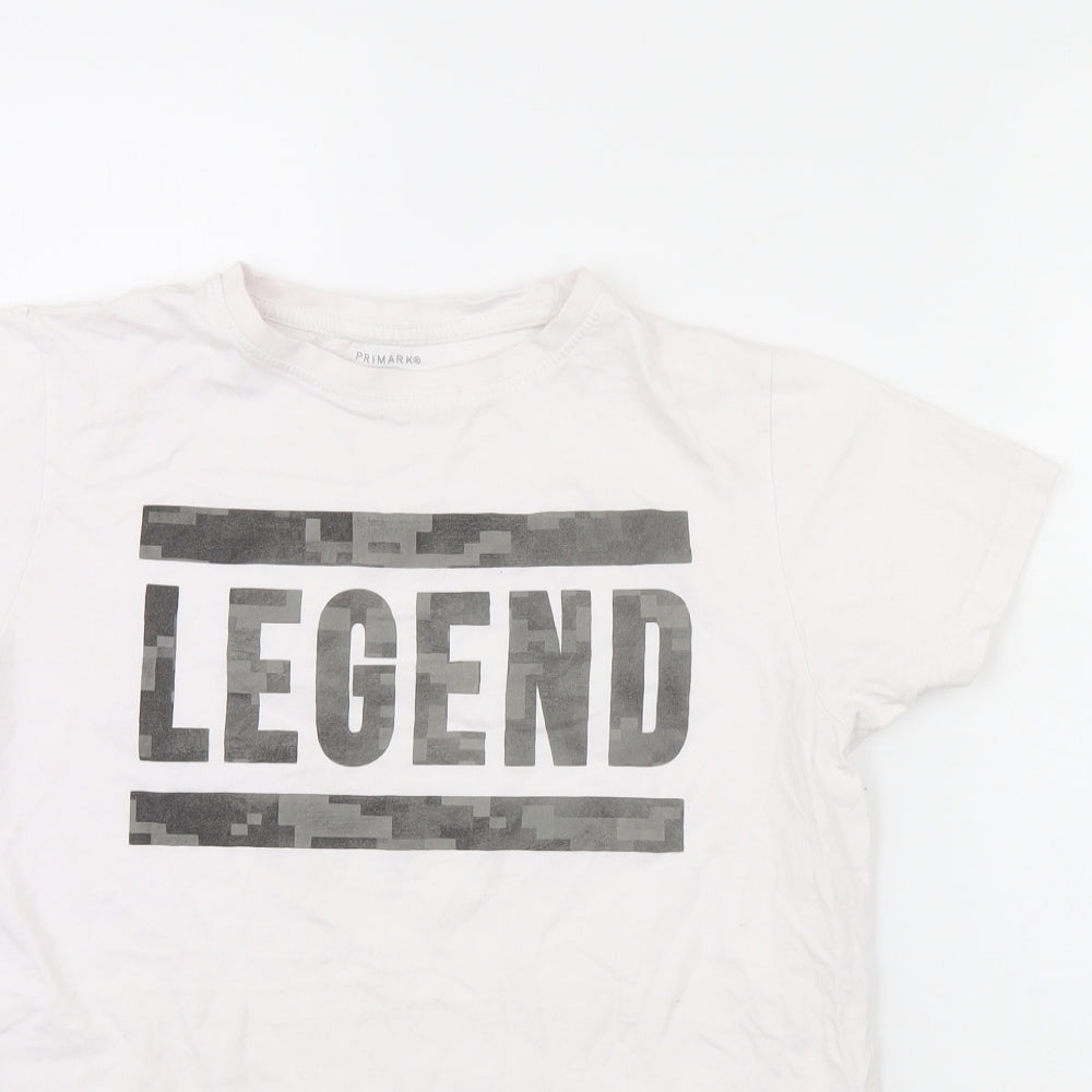 Primark Boys White   Basic T-Shirt Size 14 Years
