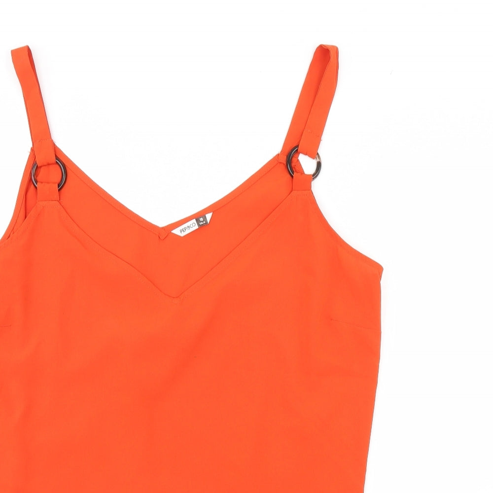 Pep & co Womens Orange   Basic Tank Size 18