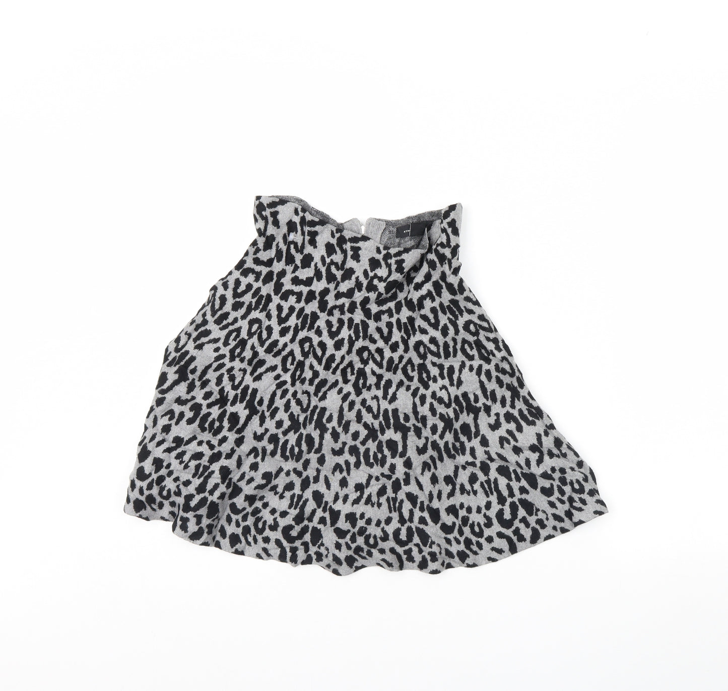 Atmosphere Womens Grey Animal Print  Mini Skirt Size 12