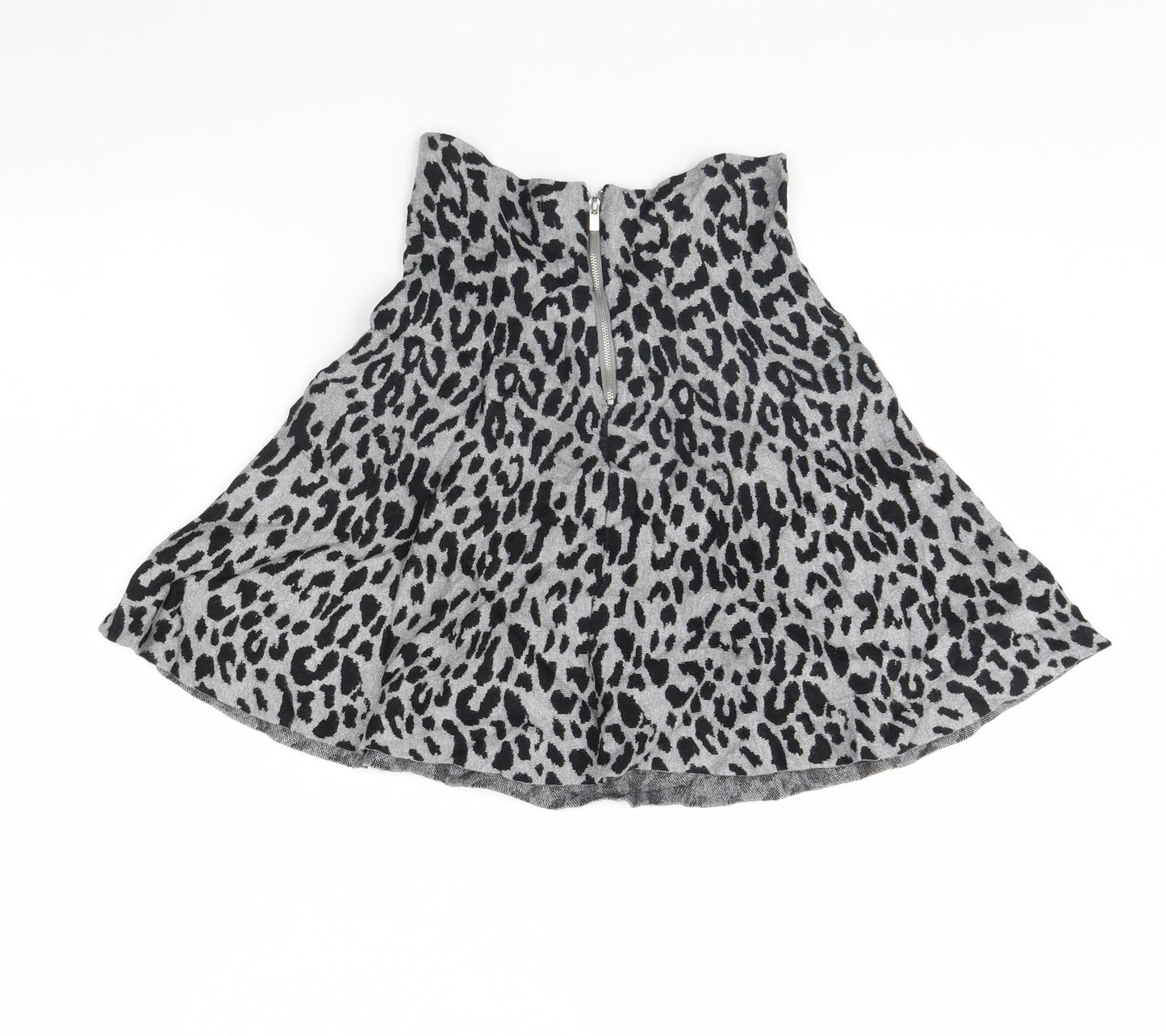 Atmosphere Womens Grey Animal Print  Mini Skirt Size 12