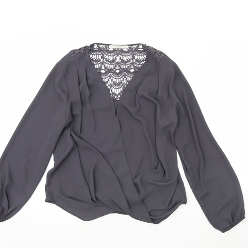 George Womens Grey   Basic Blouse Size 10