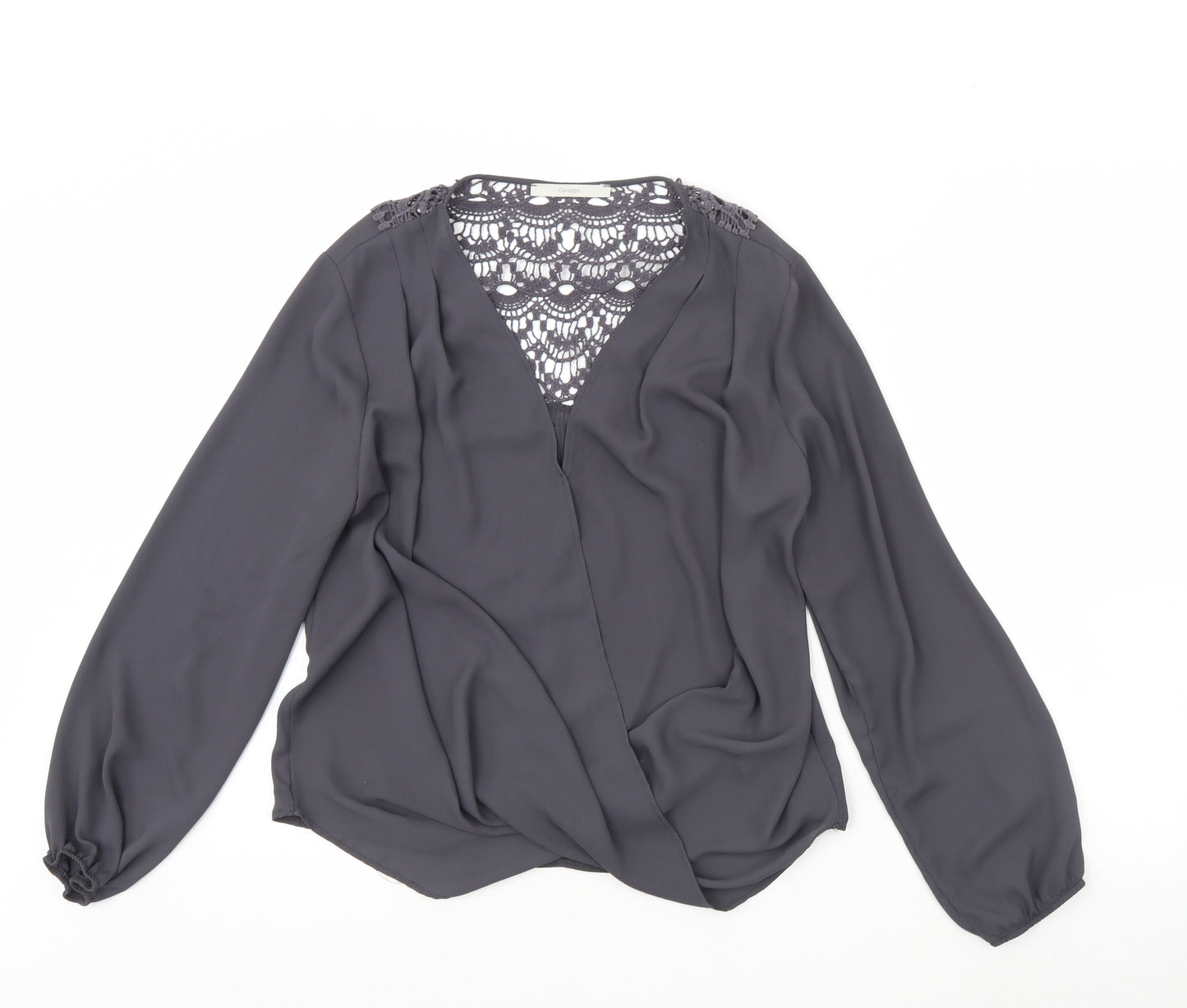 George Womens Grey   Basic Blouse Size 10