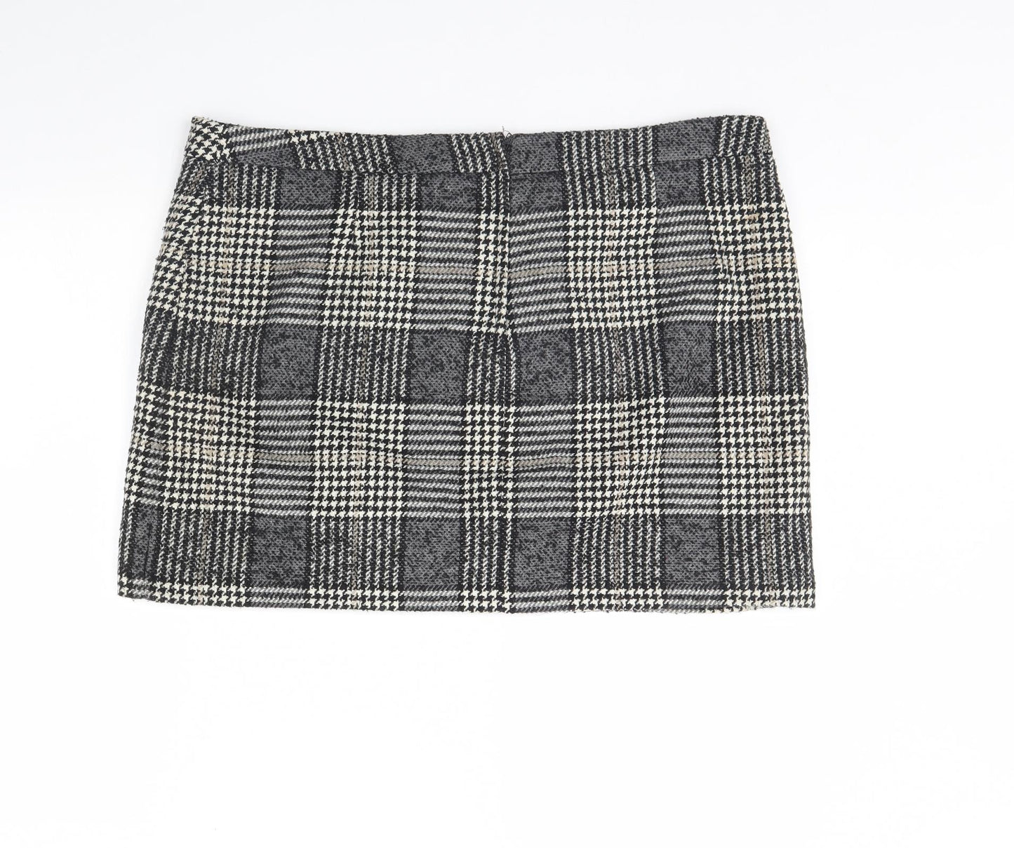 New Look Womens Beige Check  Mini Skirt Size 18