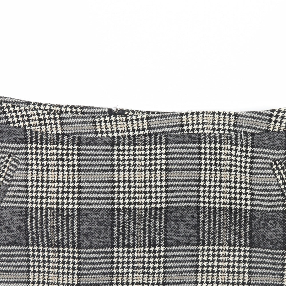 New Look Womens Beige Check  Mini Skirt Size 18