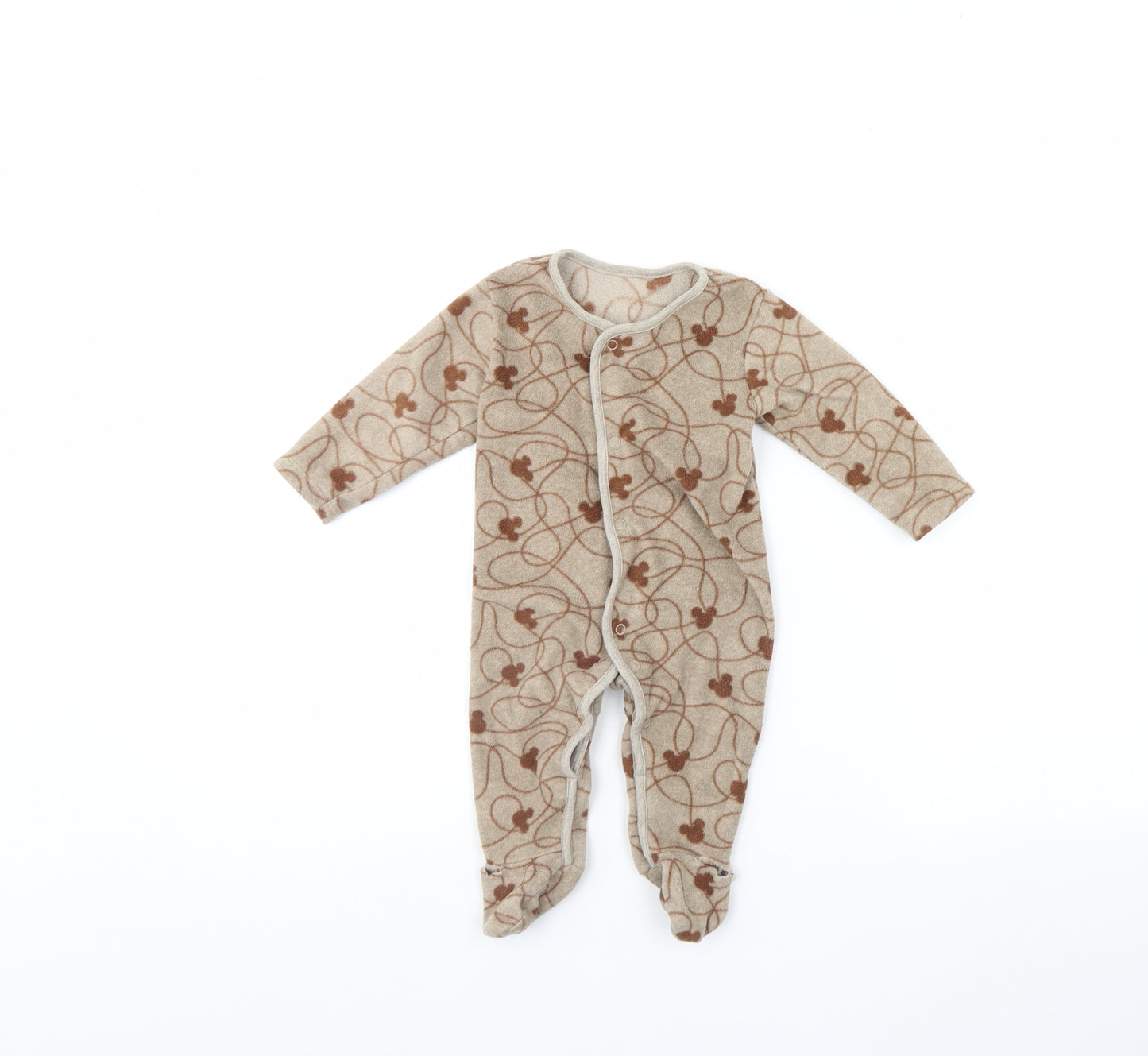 George Baby Brown Geometric  Babygrow One-Piece Size 3-6 Months  - Minnie mouse