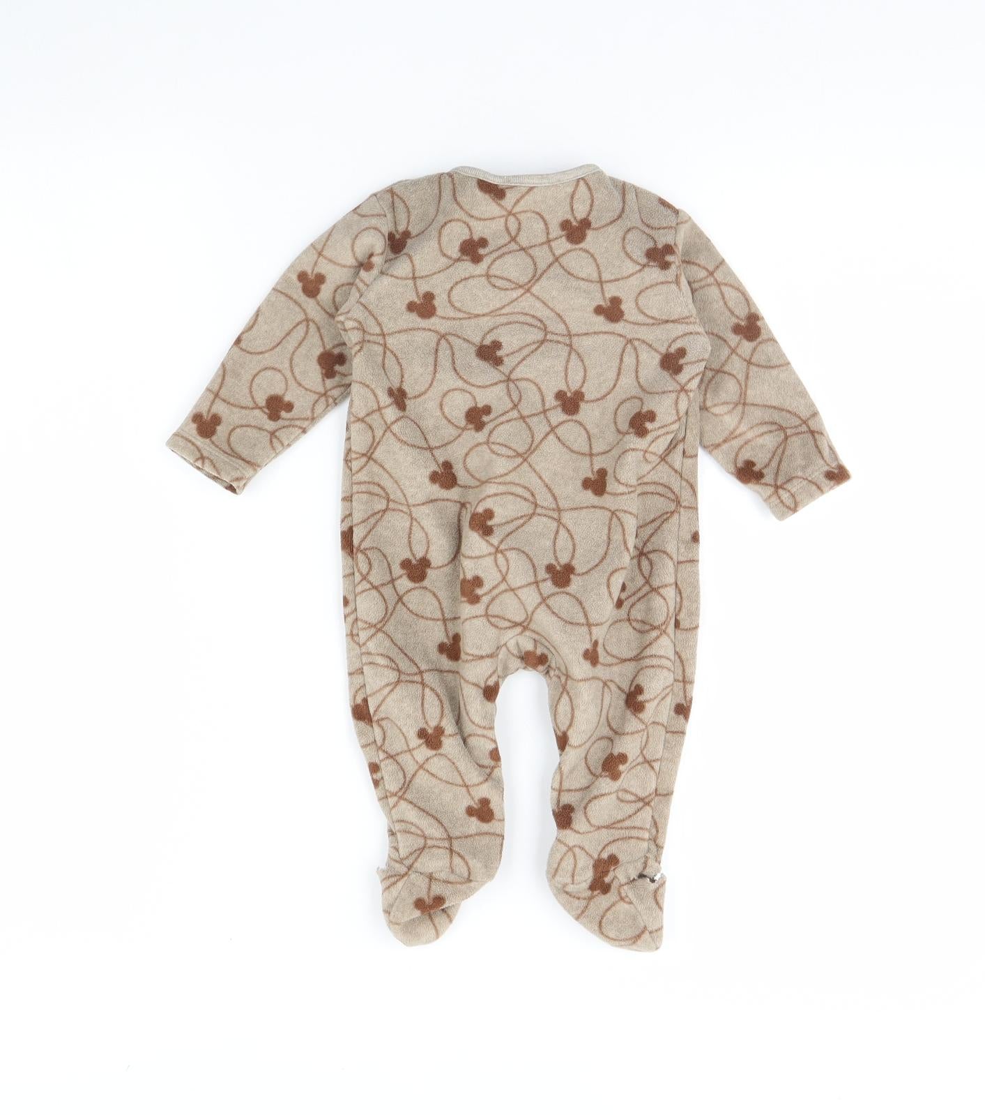 George Baby Brown Geometric  Babygrow One-Piece Size 3-6 Months  - Minnie mouse
