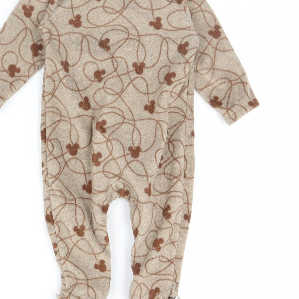 George Baby Brown Geometric  Babygrow One-Piece Size 3-6 Months  - Minnie mouse
