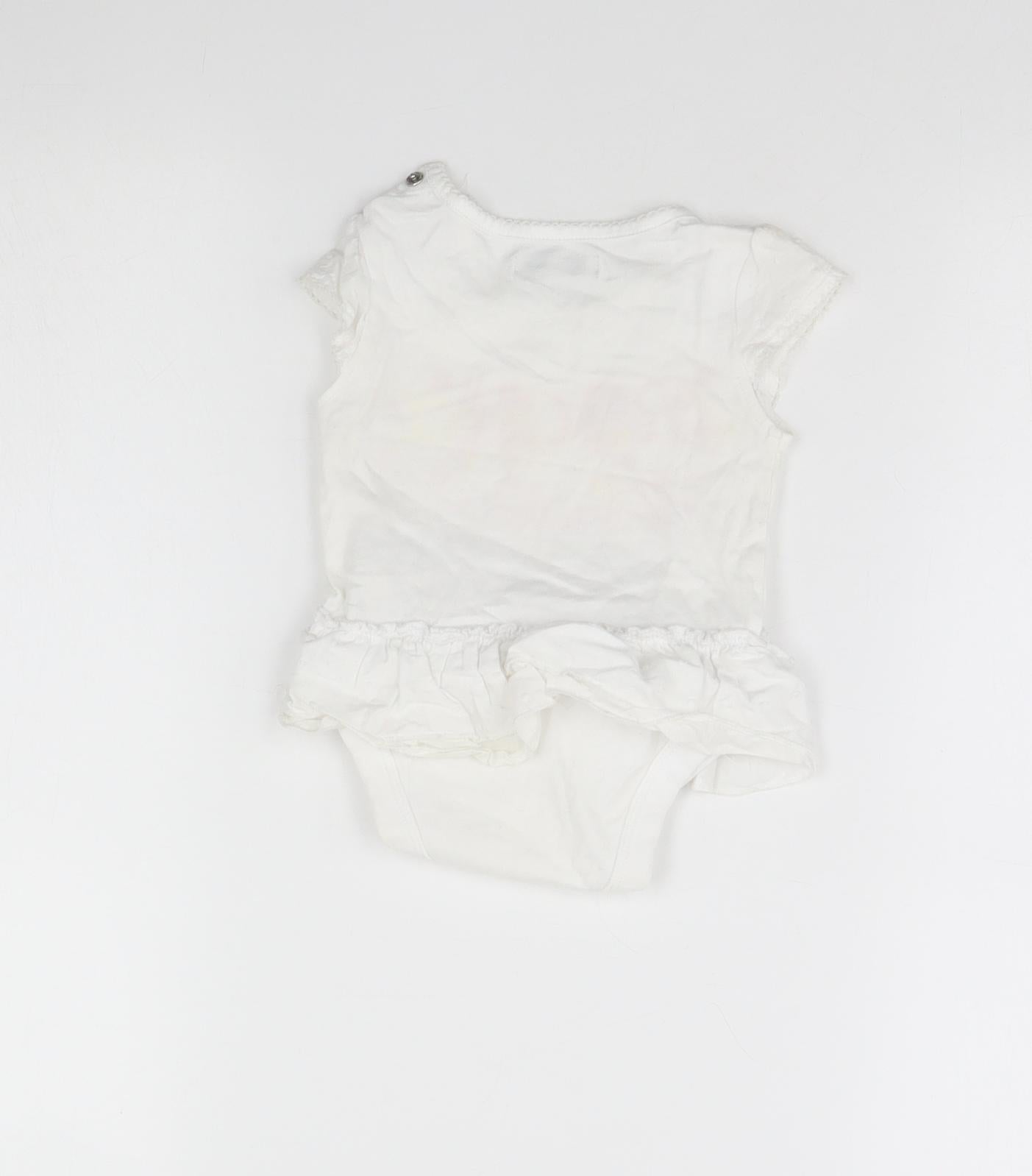 Rocha Little Rocha Girls White   Babygrow One-Piece Size 0-3 Months