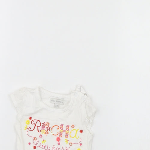 Rocha Little Rocha Girls White   Babygrow One-Piece Size 0-3 Months