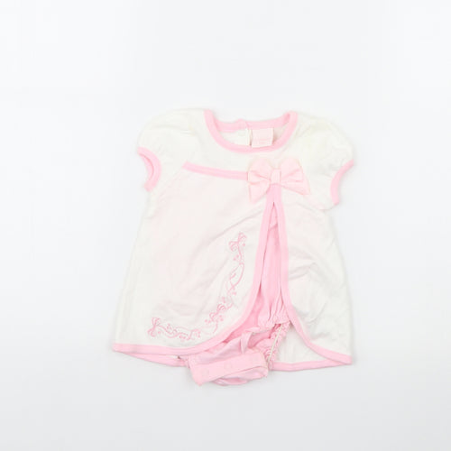 Savannah Girls White   Babygrow One-Piece Size 0-3 Months