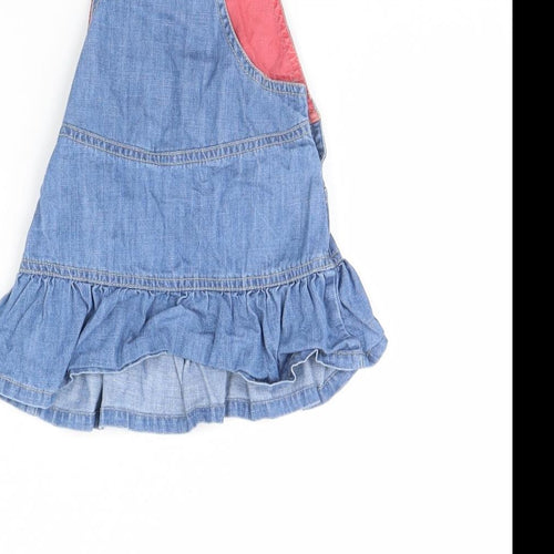 Mini Club Girls Blue  Denim Pinafore/Dungaree Dress  Size 3-6 Months