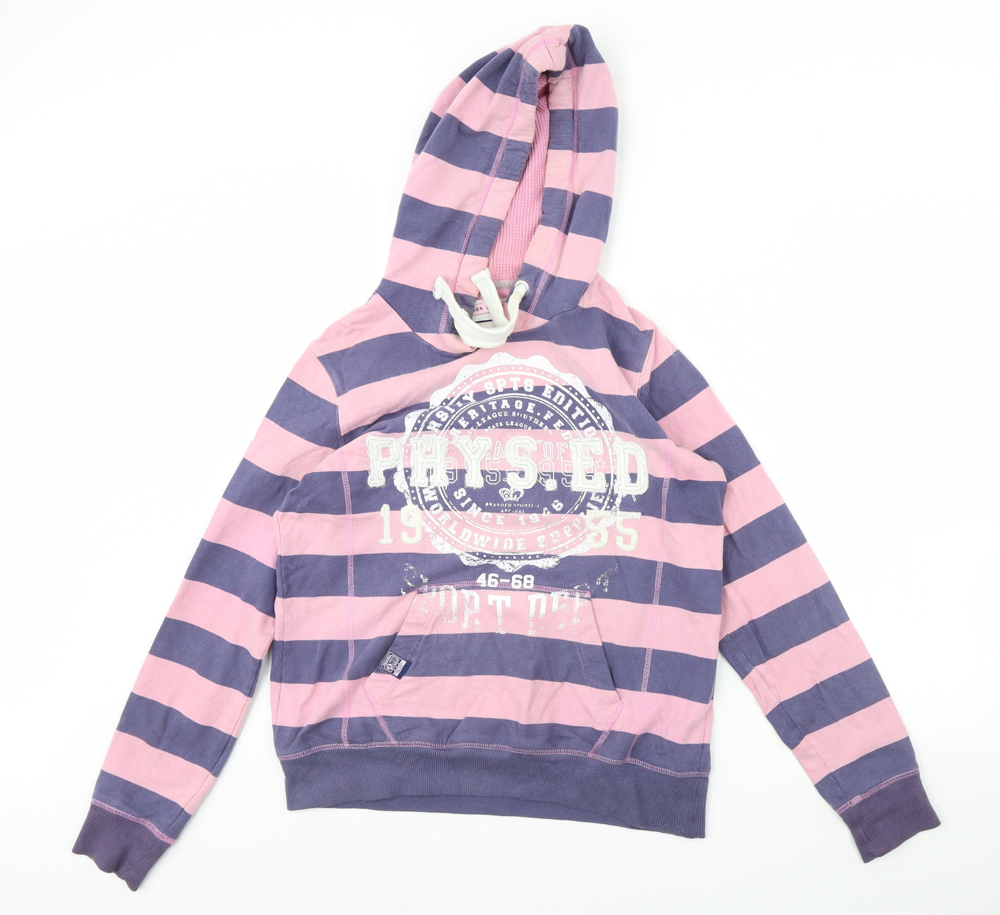 NEXT Womens Pink Striped  Pullover Hoodie Size 12