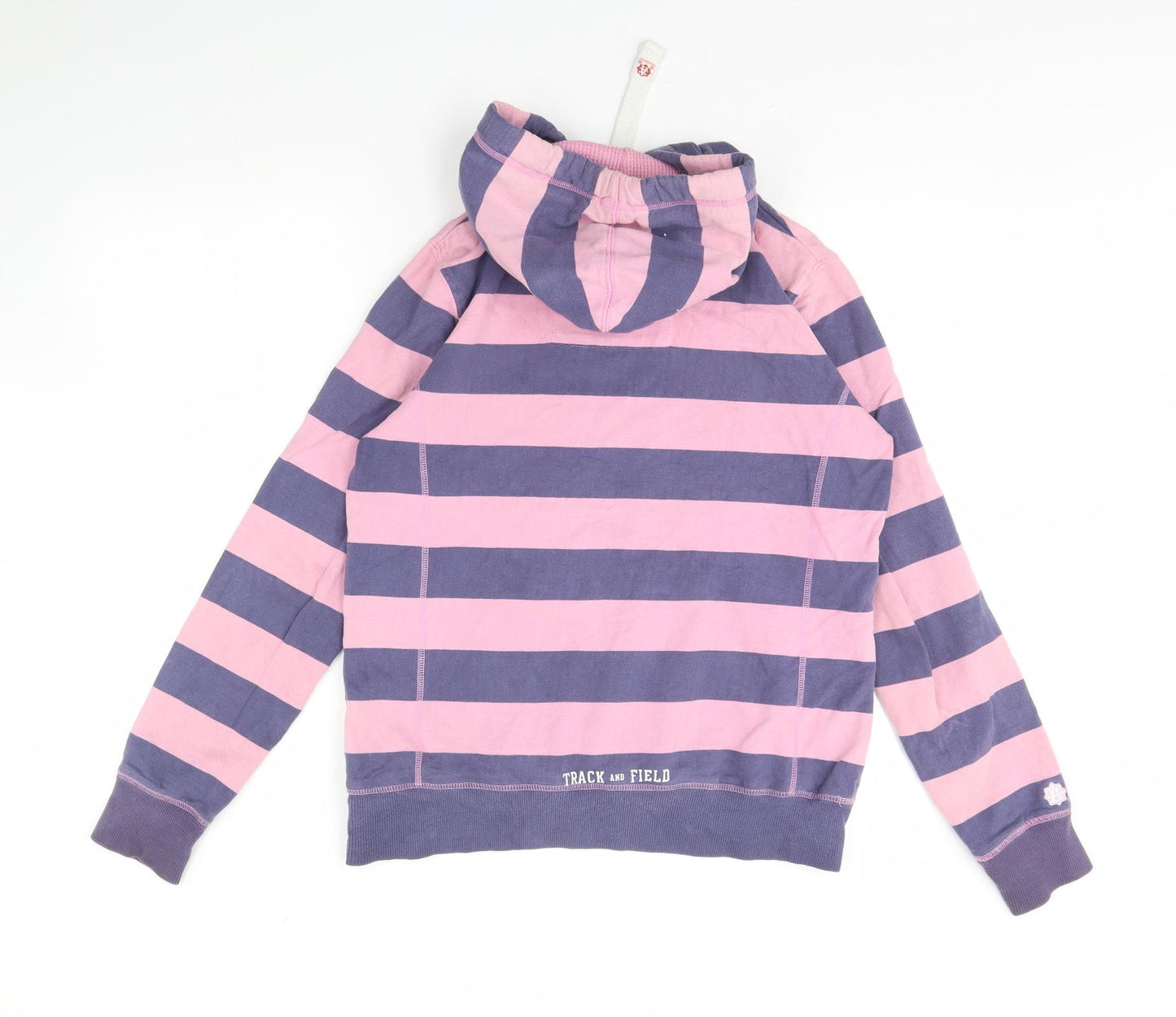 NEXT Womens Pink Striped  Pullover Hoodie Size 12