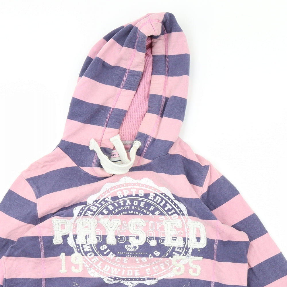 NEXT Womens Pink Striped  Pullover Hoodie Size 12