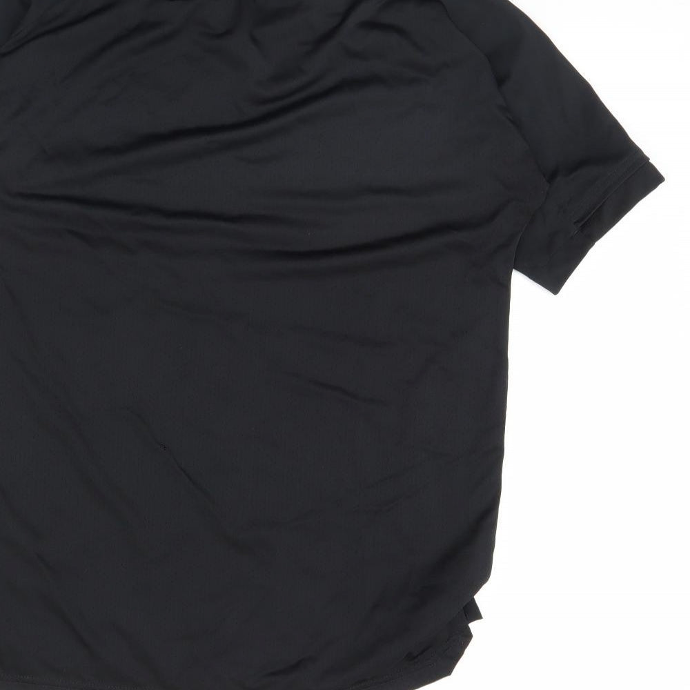 adidas Girls Black   Basic T-Shirt Size 13 Years  - Leicester City FC