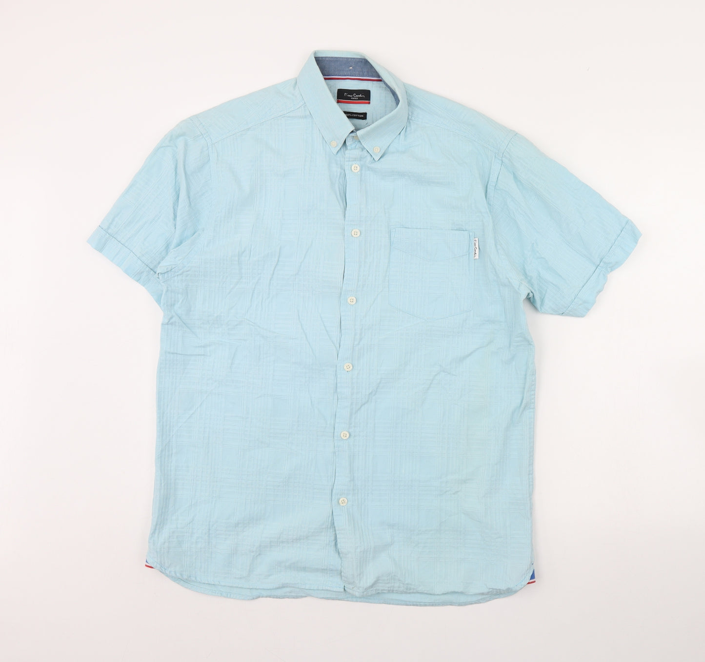 Pierre Cardin Mens Blue    Dress Shirt Size L