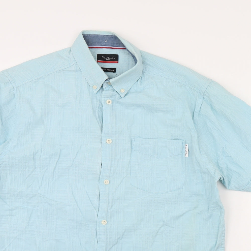 Pierre Cardin Mens Blue    Dress Shirt Size L