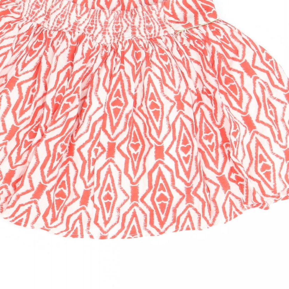 George Girls Red Geometric  Flare Skirt Size 8 Years