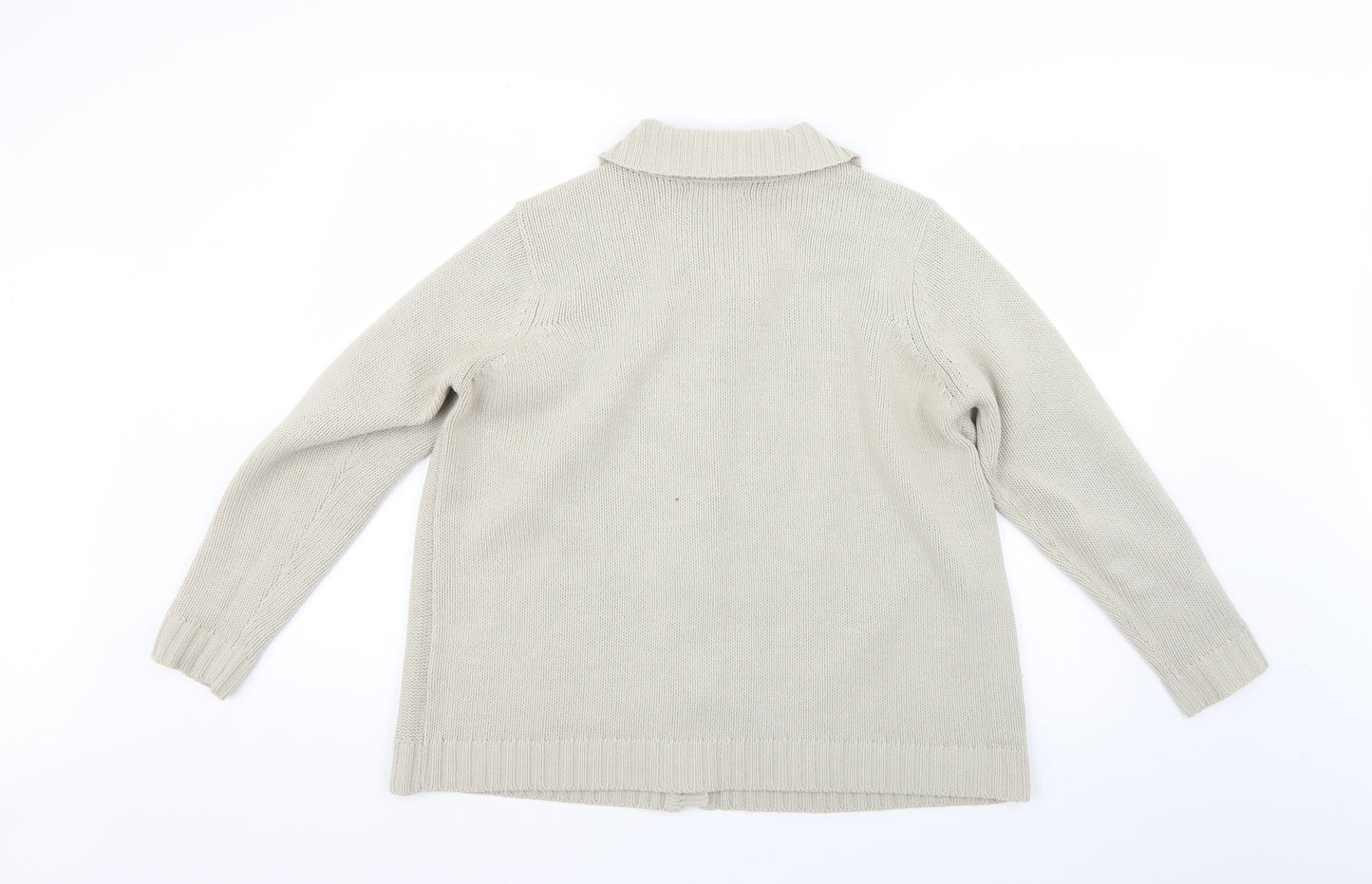 BM Womens Beige   Cardigan Jumper Size L