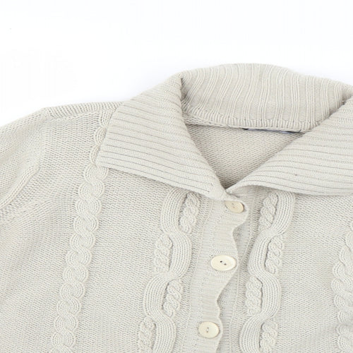 BM Womens Beige   Cardigan Jumper Size L