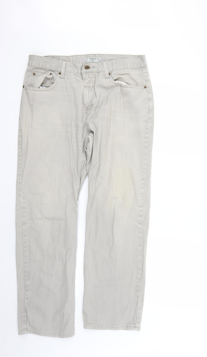 Kensington Womens Beige Straight Jeans Size 34 L28 in