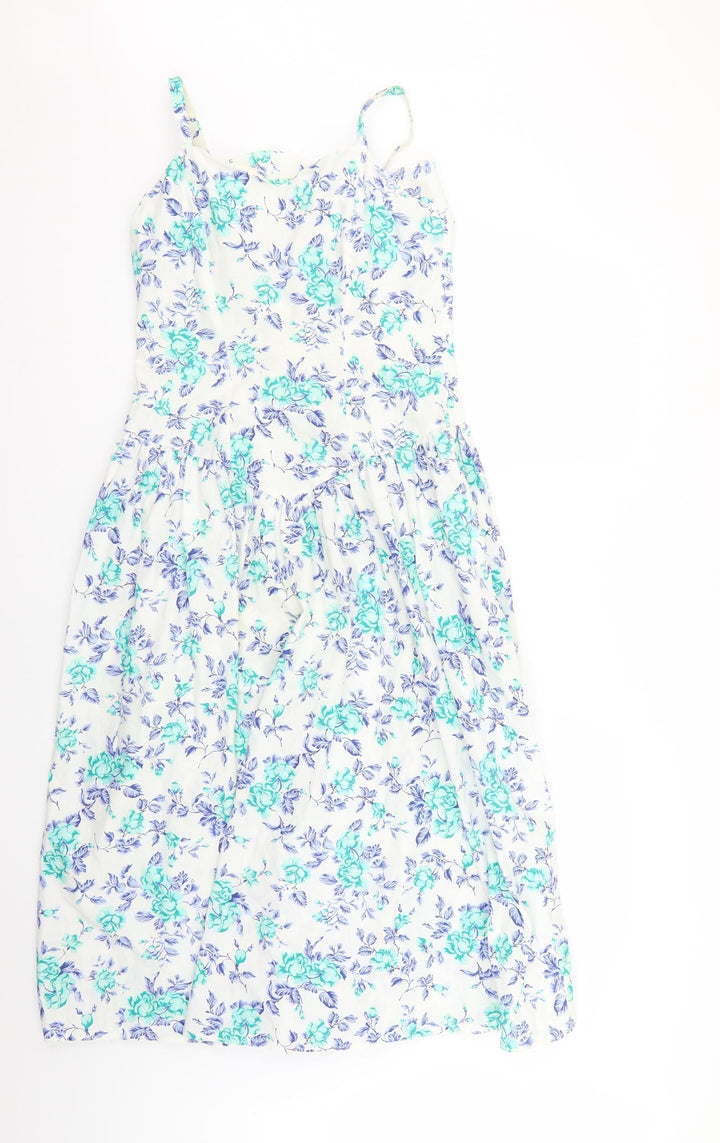 Preworn Womens White Floral Bodycon Size 10