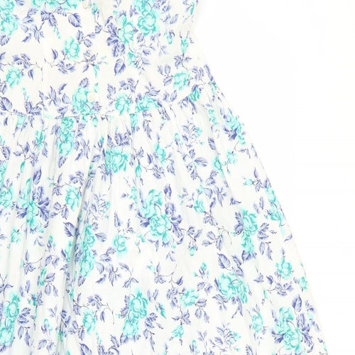 Preworn Womens White Floral  Bodycon  Size 10