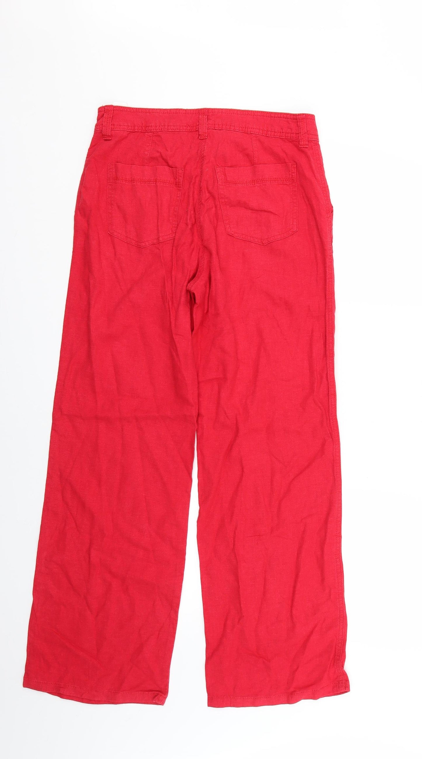 Marks and Spencer Womens Red   Trousers  Size 10 L27 in