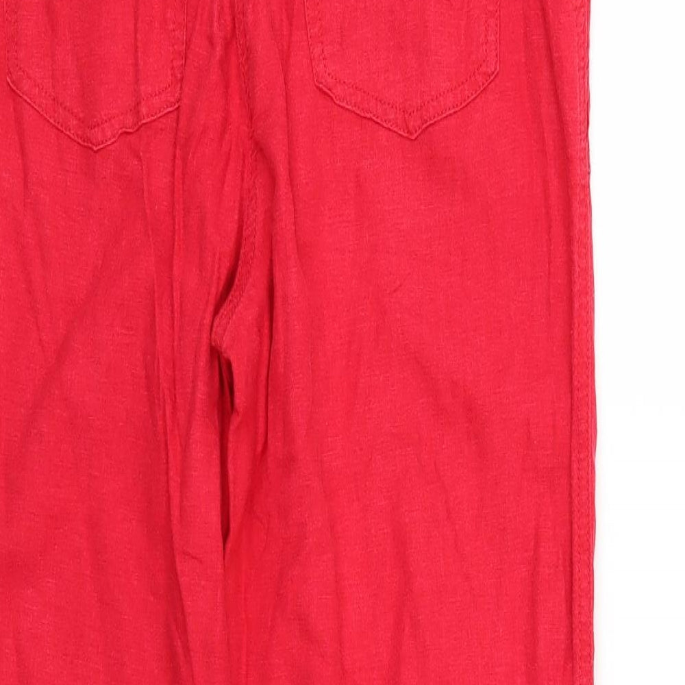 Marks and Spencer Womens Red   Trousers  Size 10 L27 in