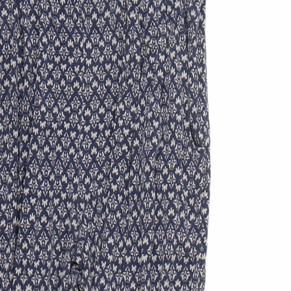 tnext Womens Blue Floral  Trousers  Size 10 L24 in