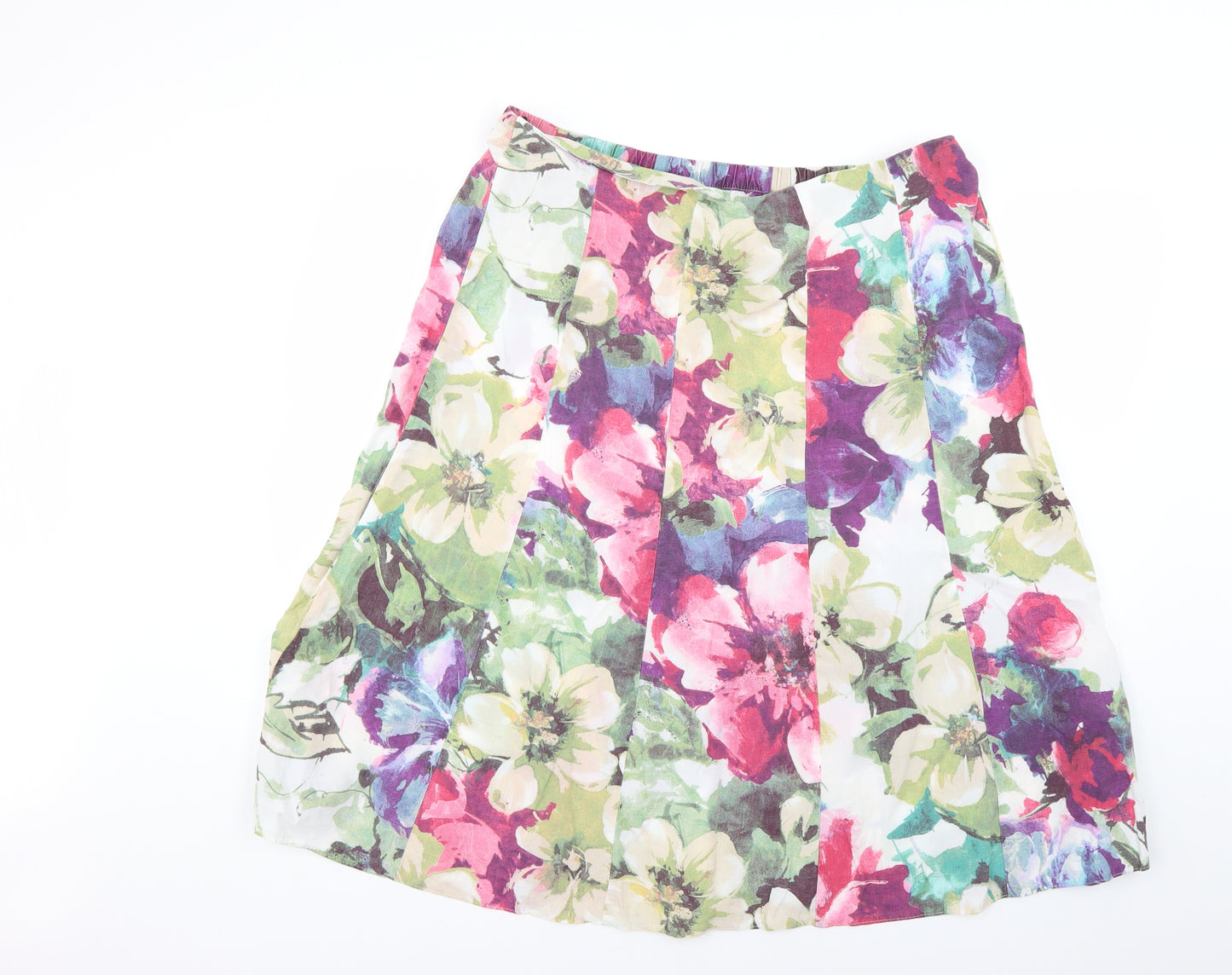 Marks and Spencer Womens Multicoloured Floral  Flare Skirt Size 18
