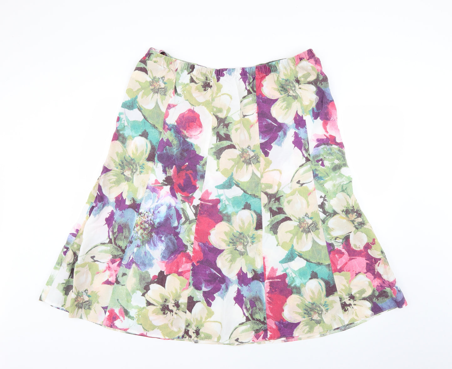 Marks and Spencer Womens Multicoloured Floral  Flare Skirt Size 18