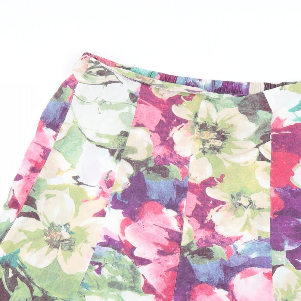 Marks and Spencer Womens Multicoloured Floral  Flare Skirt Size 18