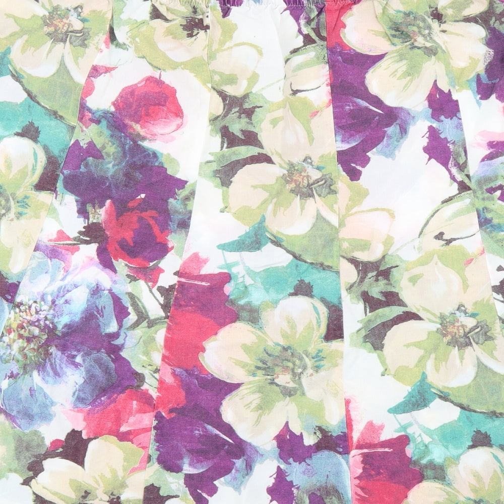 Marks and Spencer Womens Multicoloured Floral  Flare Skirt Size 18