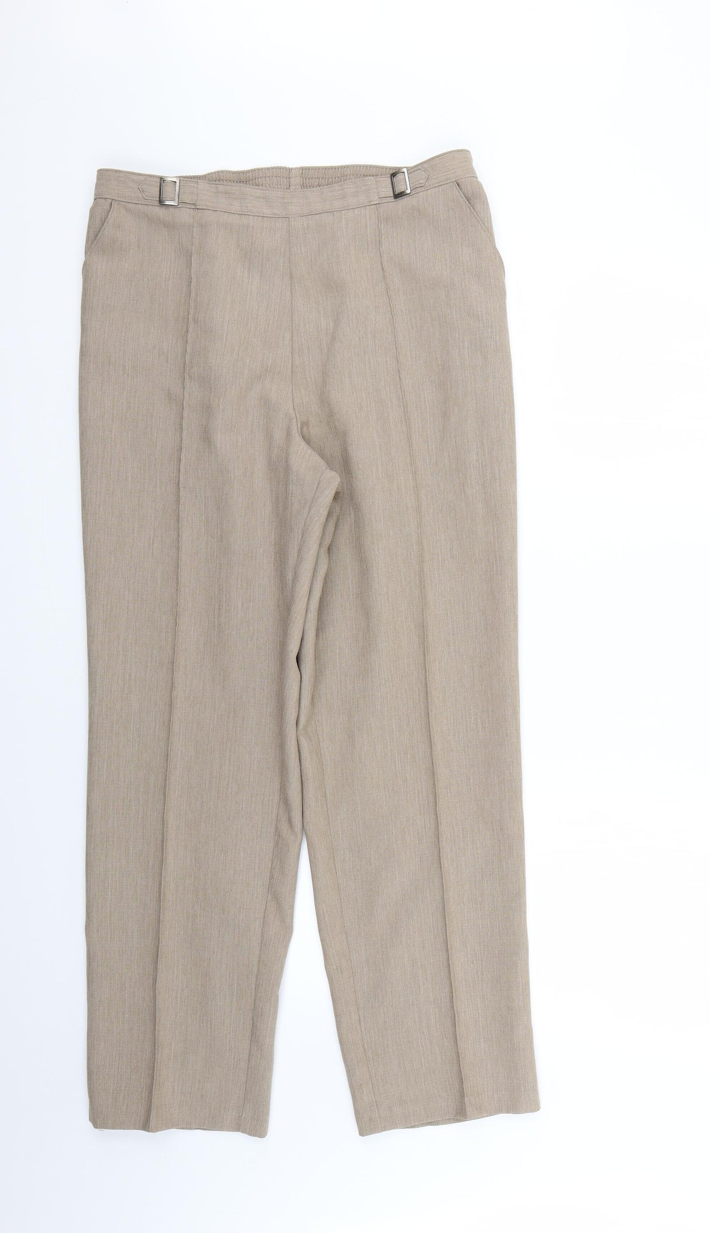 Marks and Spencer Womens Beige   Trousers  Size 14 L27 in