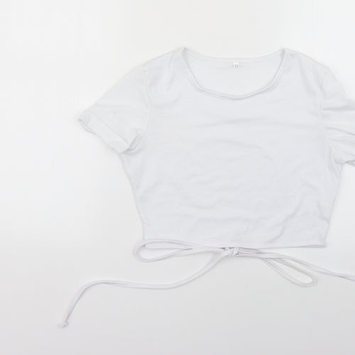 Preworn Womens White   Basic T-Shirt Size XS