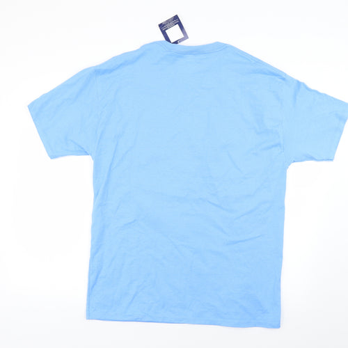 Champion Mens Blue    T-Shirt Size L