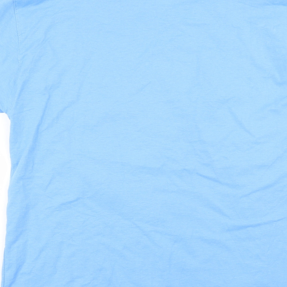 Champion Mens Blue    T-Shirt Size L