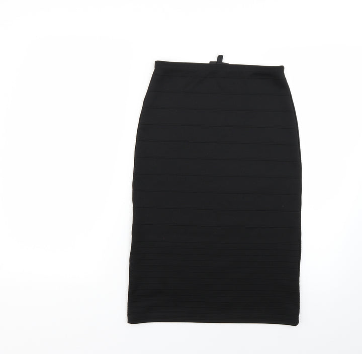 Topshop Womens Black   Straight & Pencil Skirt Size 8