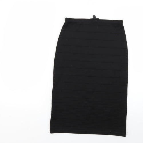 Topshop Womens Black   Straight & Pencil Skirt Size 8
