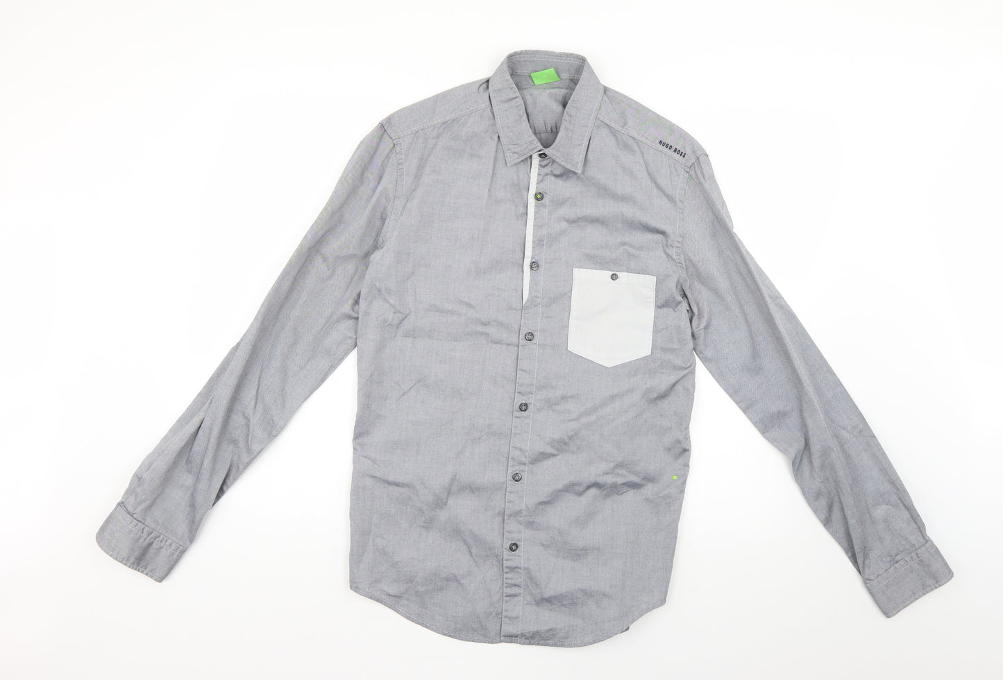 HUGO BOSS Mens Grey    Dress Shirt Size M