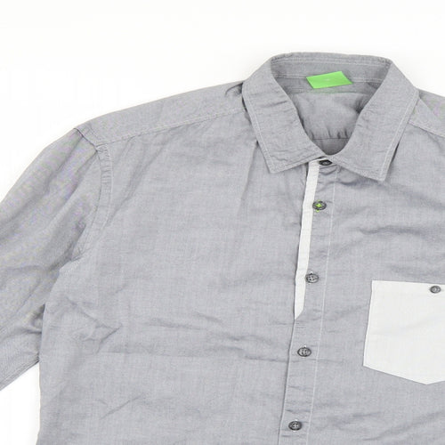 HUGO BOSS Mens Grey    Dress Shirt Size M