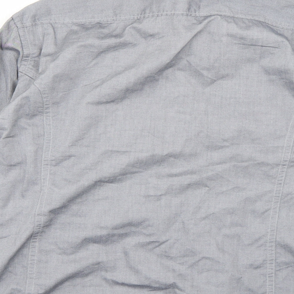 HUGO BOSS Mens Grey    Dress Shirt Size M