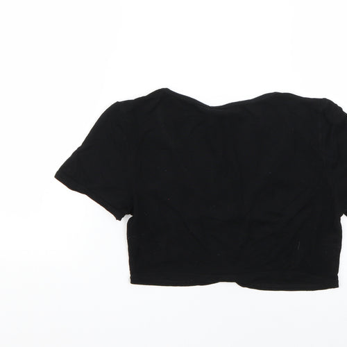PRETTYLITTLETHING Womens Black   Basic Blouse Size 8