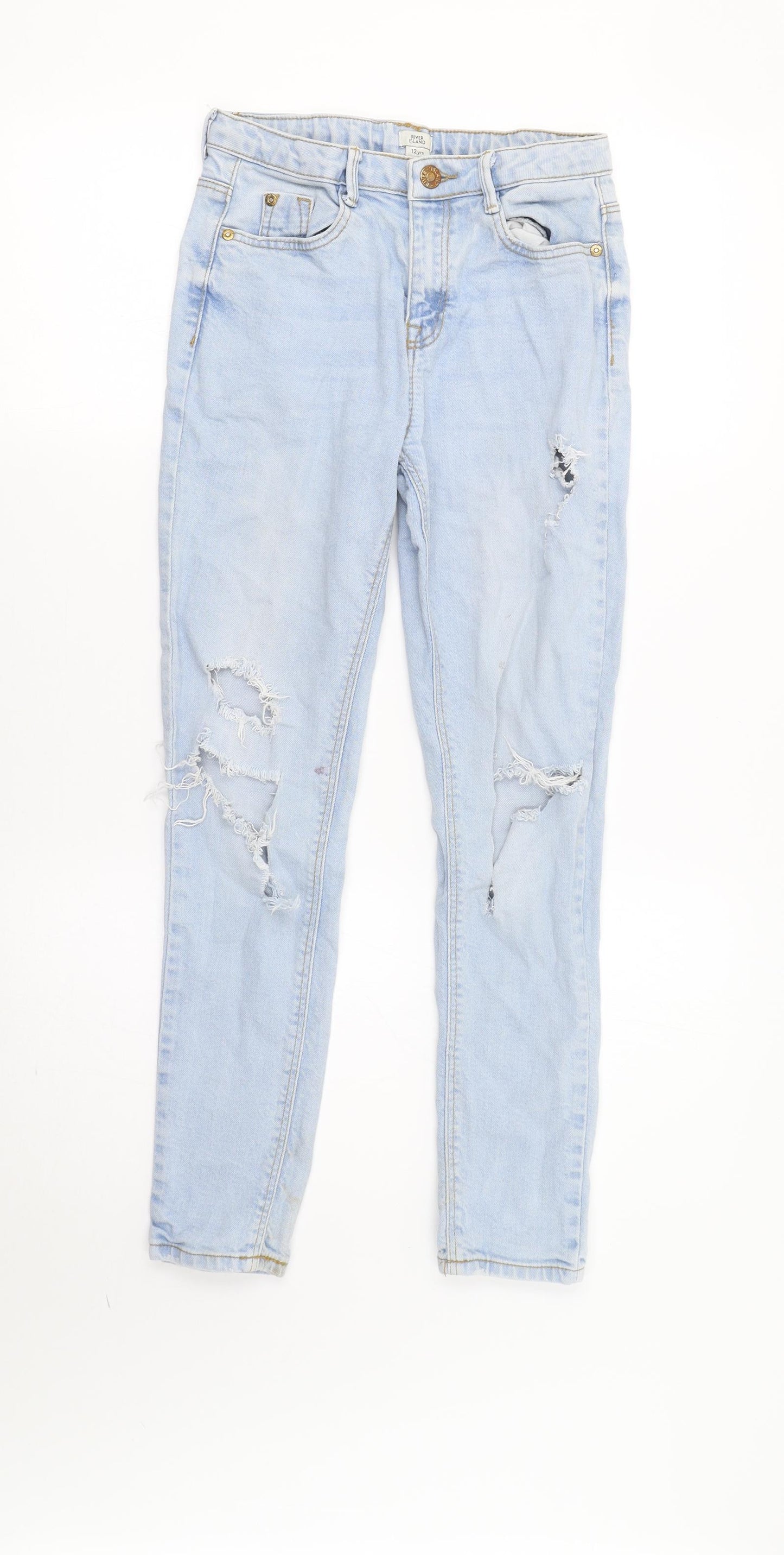 River Island Girls Blue   Skinny Jeans Size 12 Years