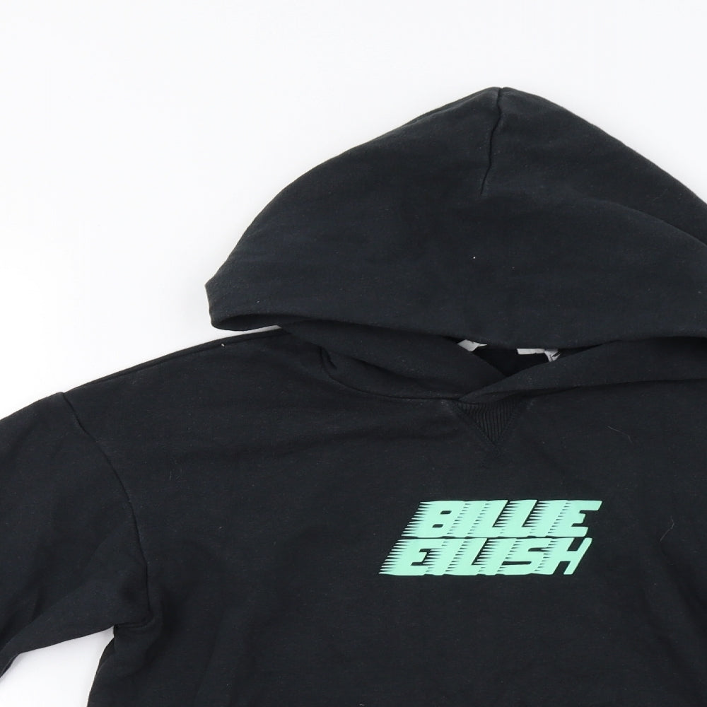 H&M Girls Black   Pullover Hoodie Size 12-13 Years  - Billie Eilish